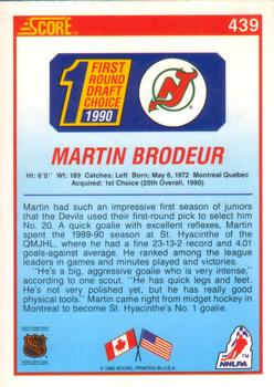 1990-91 Score American #439 RC verso