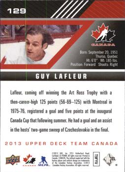 2013 Upper Deck Team Canada #129 SP verso