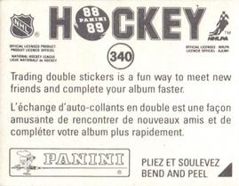 1988-89 Panini Stickers 340 verso