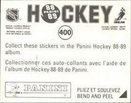 1988-89 Panini Stickers 400   AW verso
