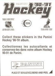 1990-91 Panini Stickers #326 AS verso