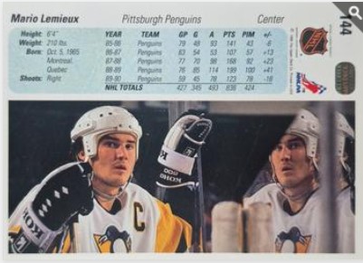 1990-91 Upper Deck #144 VAR
VAR: Hologram on back is 1991 text style verso