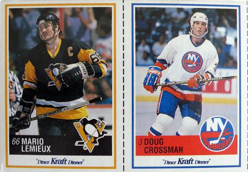 1990-91 Kraft - Panels #29 / 10 Mario Lemieux / Doug Crossman recto