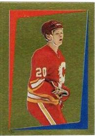 1986-87 O-Pee-Chee Sticker 120 / 134 Lemieux / Gary Suter Foil AS, TR verso