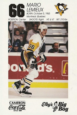 1990-91 Coke/Elby's Pittsburgh Penguins #NNO recto