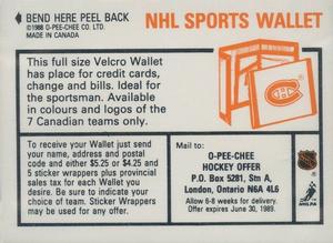 1988-89 O-Pee-Chee Sticker 232 verso