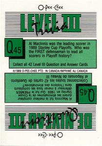 1989-90 O-Pee-Chee Sticker 238 verso