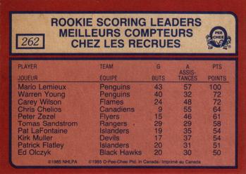 1985-86 O-Pee-Chee 262 LL verso