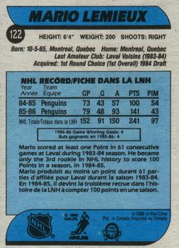 1986-87 O-Pee-Chee 122 verso