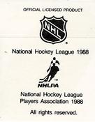 1988-89 Frito-Lay Stickers NNO verso