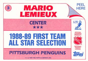 1989-90 Topps Stickers 3b   AS, VA, VAR: Two asterisks (**) before copyright on back verso