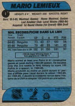 1986-87 O-Pee-Chee Box Bottom I verso