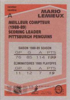 1989-90 O-Pee-Chee Box Bottom A verso