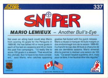 1990-91 Score Canadian #337 SNPR verso