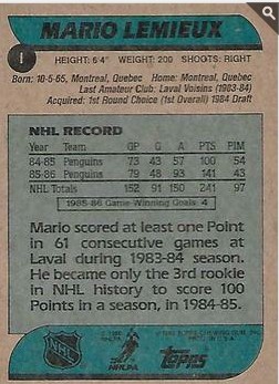 1986-87 Topps Wax Box Bottom I verso