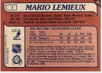 1985-86 O-Pee-Chee Box Bottom I verso