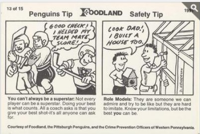1990-91 Foodland Pittsburgh Penguins Police #13 verso