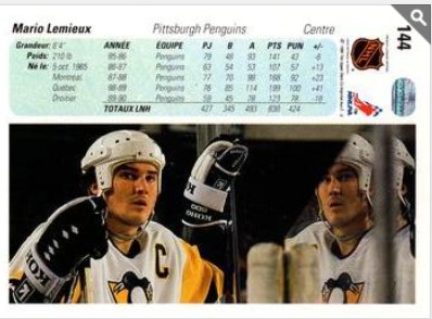 1990-91 Upper Deck French #144 VAR
VAR: Hologram on back is 1990 hockey sticks style verso