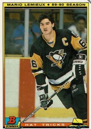 1990-91 Bowman - Hat Tricks #2 VAR
VAR: Two asterisks (**) before copyright on back recto