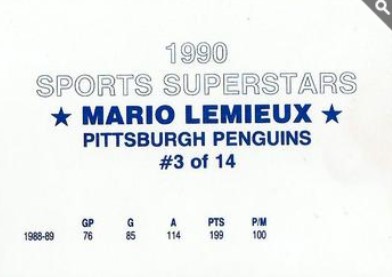 1990 Sports Superstars (unlicensed) #3 verso
