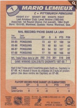1988-89 O-Pee-Chee 1 verso