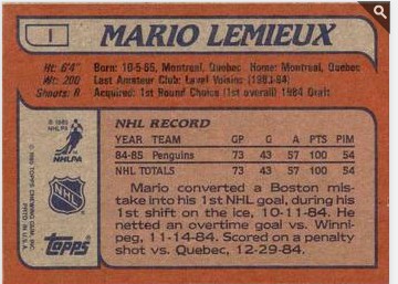 1985-86 Topps Wax Box Bottom I verso